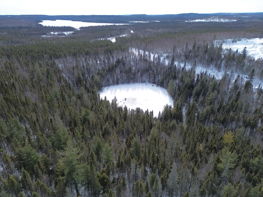 lac du Tigre en vue aérienne