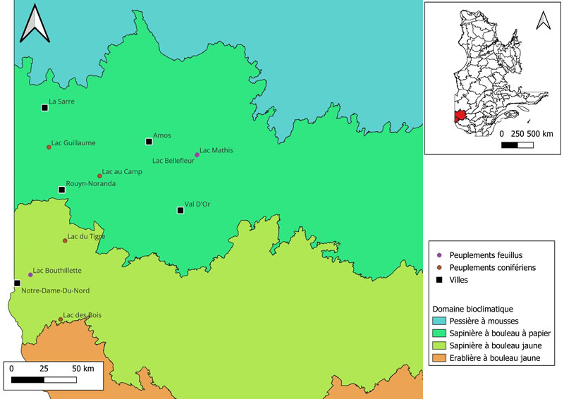 lacs échantillonnés